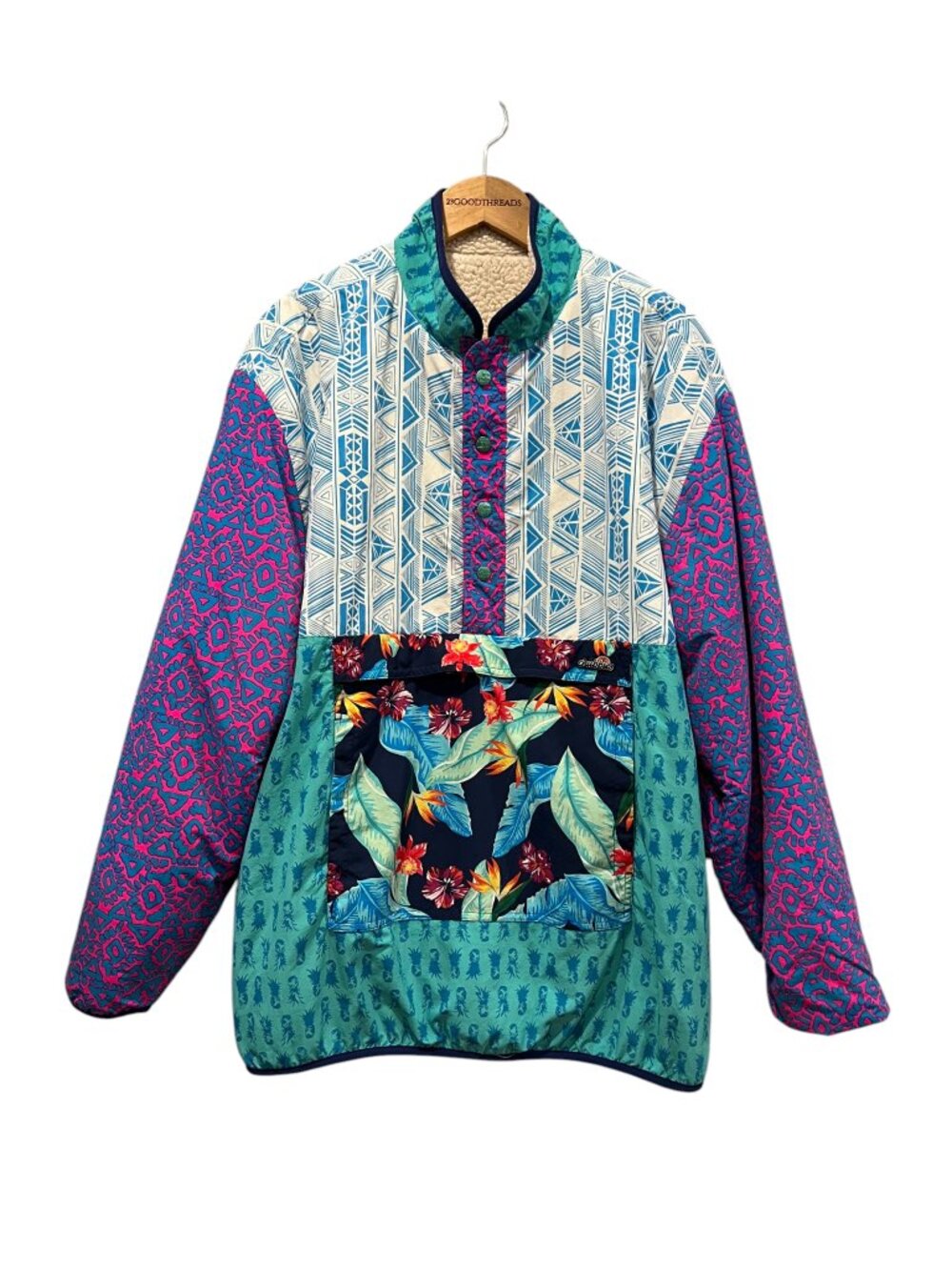 Chubbies Party in the Front Reversible Sherpa Jacket, Colorful, Unisex, XL